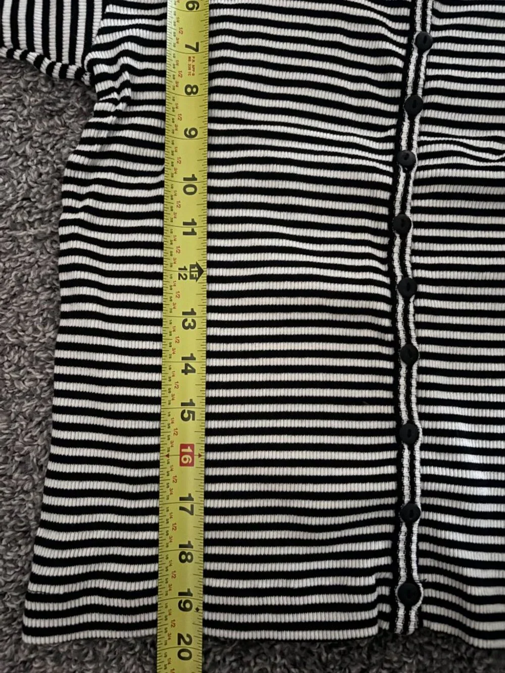 Gap Women's Fitted Button Up Striped Cardigan S 90s preppy